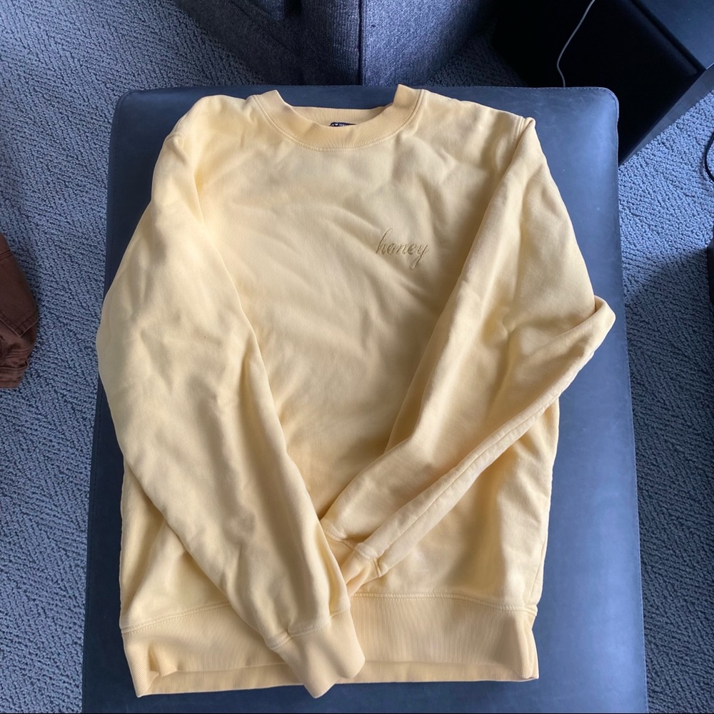 brandy melville yellow crewneck